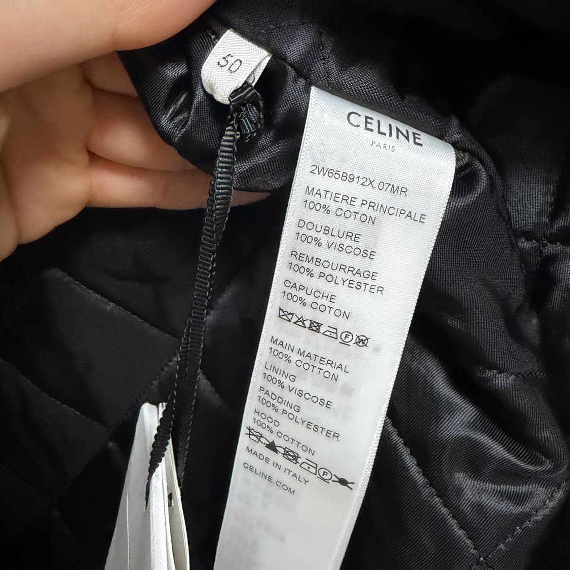 [S+급/50] 셀린느 체크 코튼 후드 오버셔츠 자켓 상품이미지7