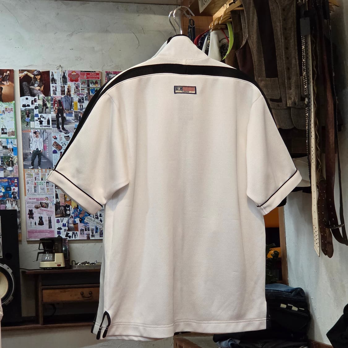 JPN 챔피온 배색 반팔 집업 져지 상품이미지5