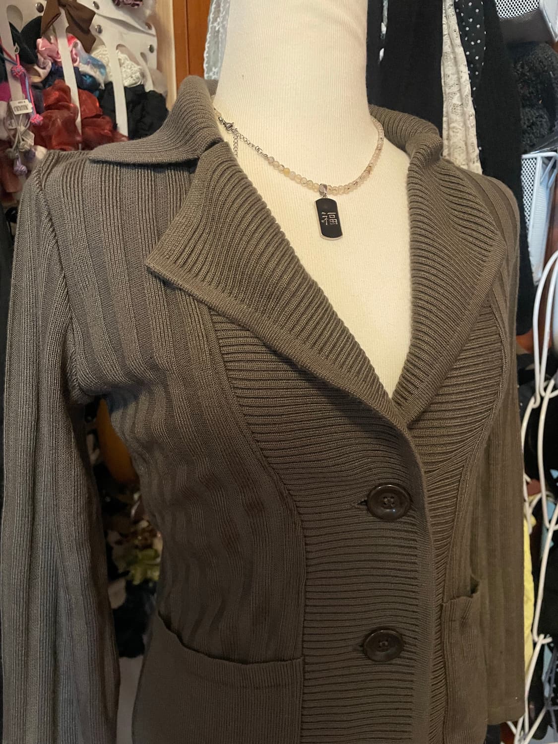 카라 니트 가디건  상품이미지2