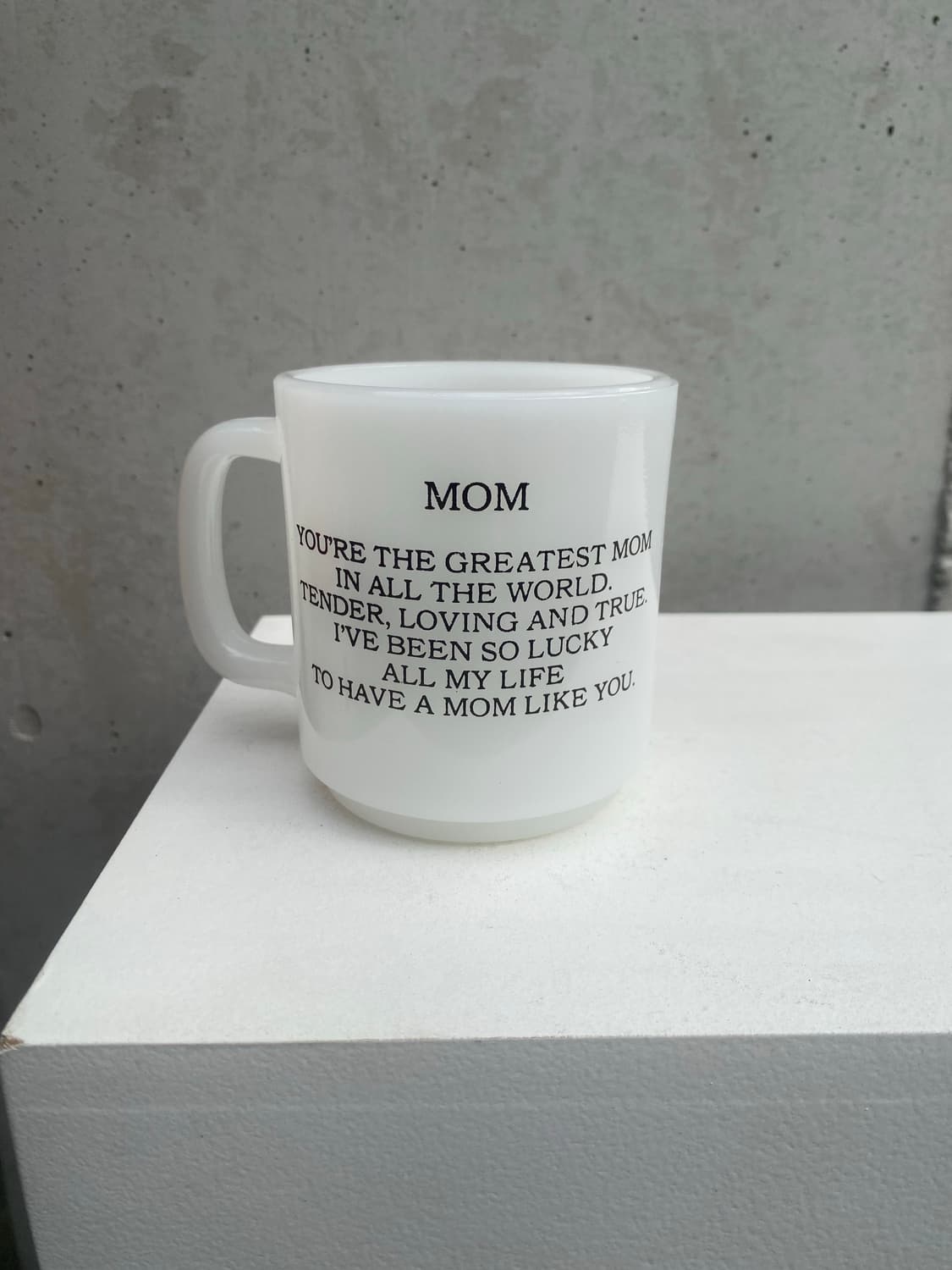 Glasbake “Mom” white milk glass 상품이미지2