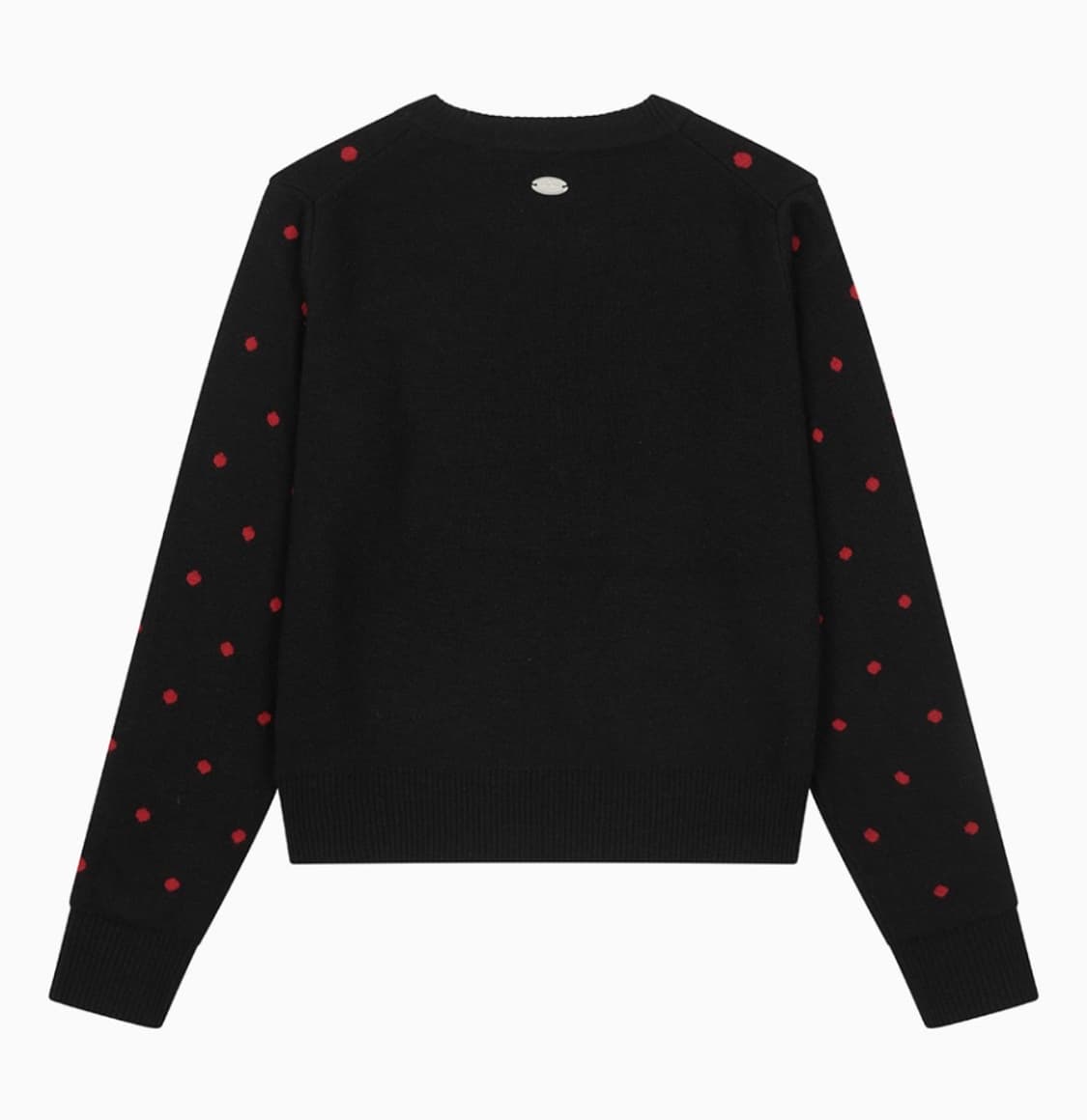 오헤시오 CASHMERE DOT KNIT, BLACK RED 상품이미지2