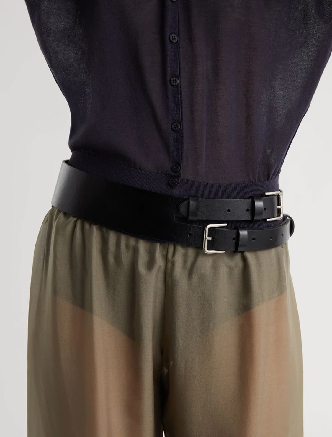 [XS/S]팔로마울 Penelope II 더블 벨트/블랙 상품이미지1