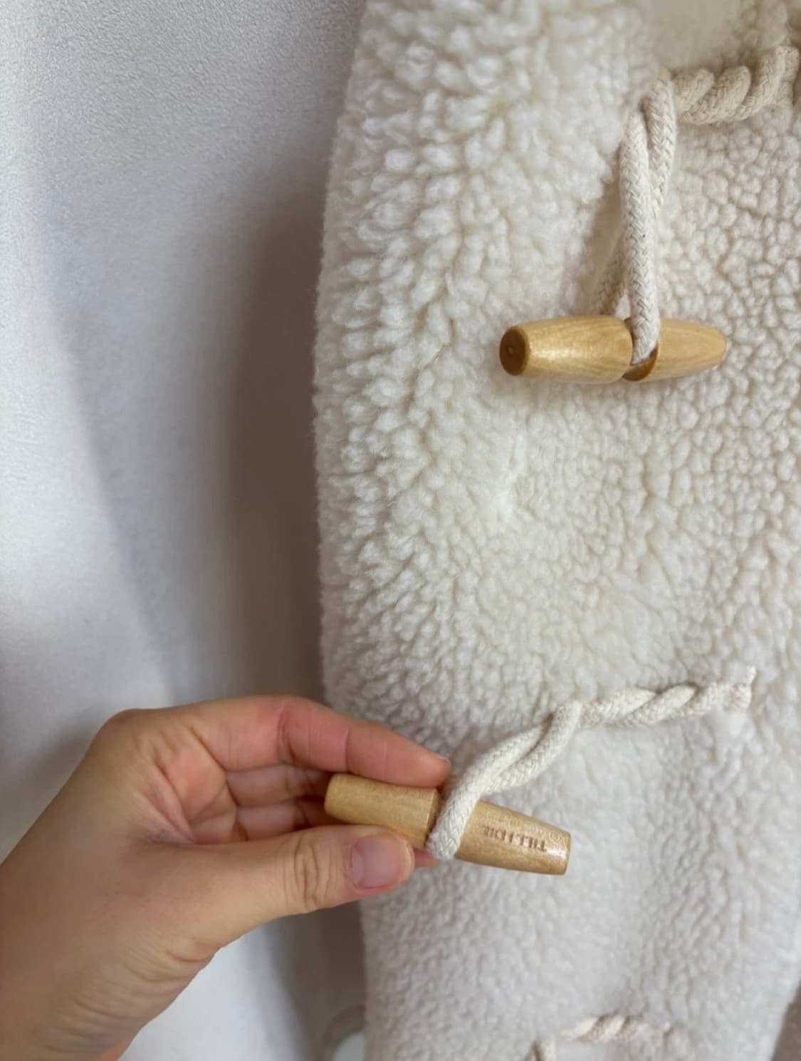 틸아이다이 울 무스탕 더플코트 (아이보리) 상품이미지3