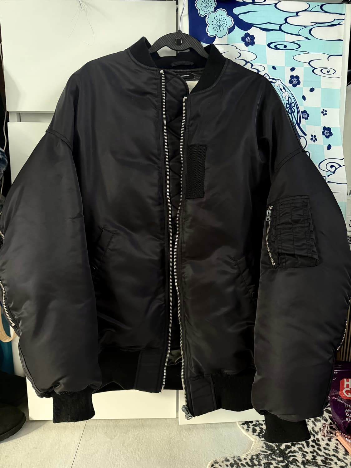 R13 black zip out bomber 상품이미지3