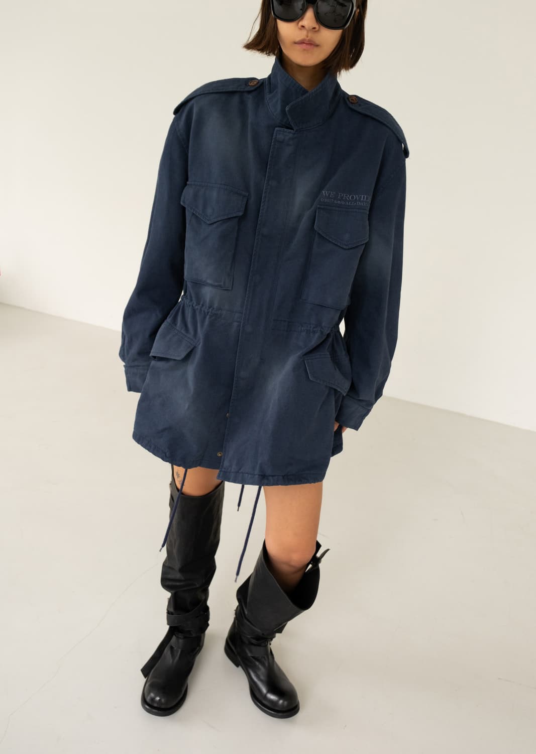 에스이오 WASHED COTTON FIELD JACKET NAVY 상품이미지2
