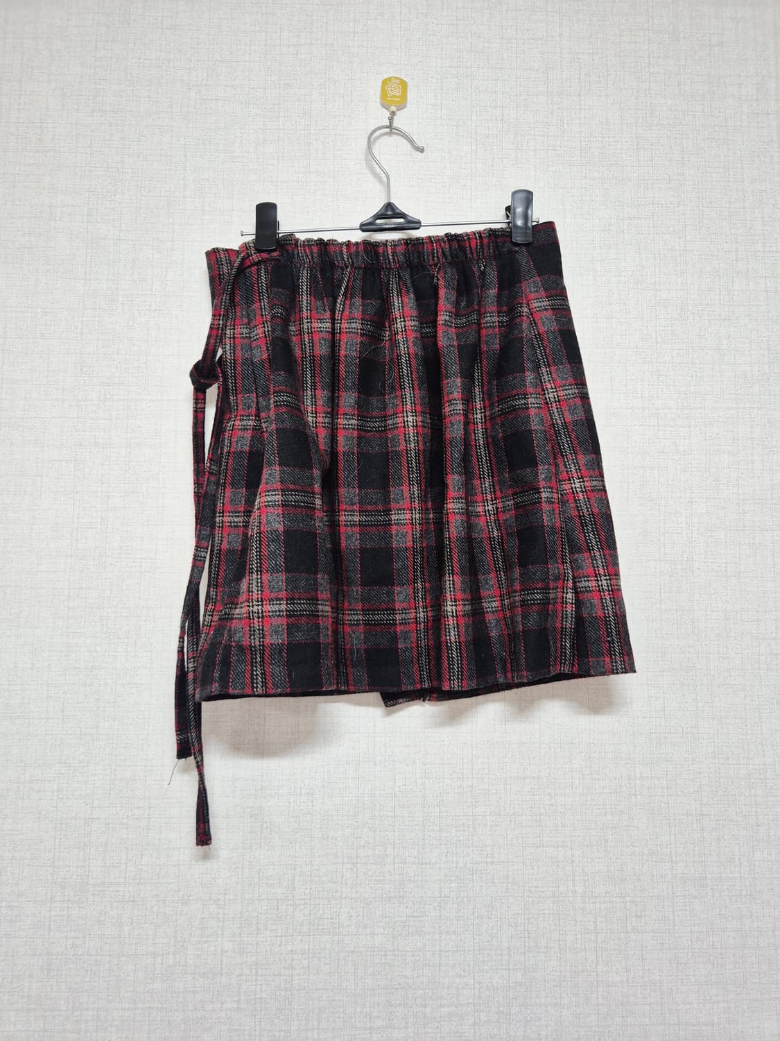 체크 랩 스커트 미니 스커트 상품이미지2