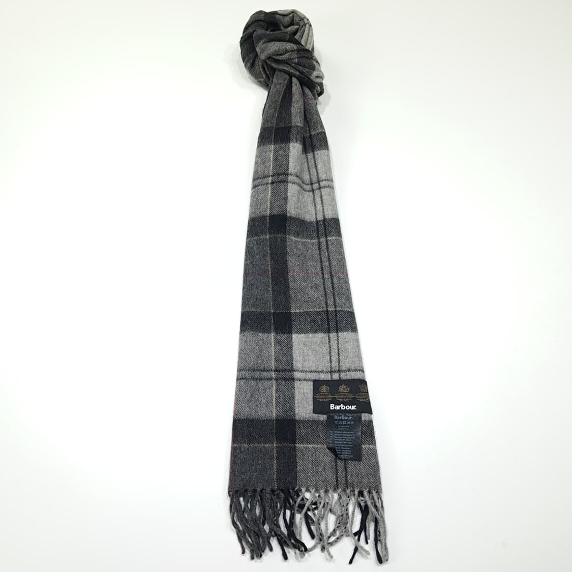 MX470 바버 영국판 울캐시미어 3로얄워런트 그레이타탄 머플러 목도리 상품이미지5