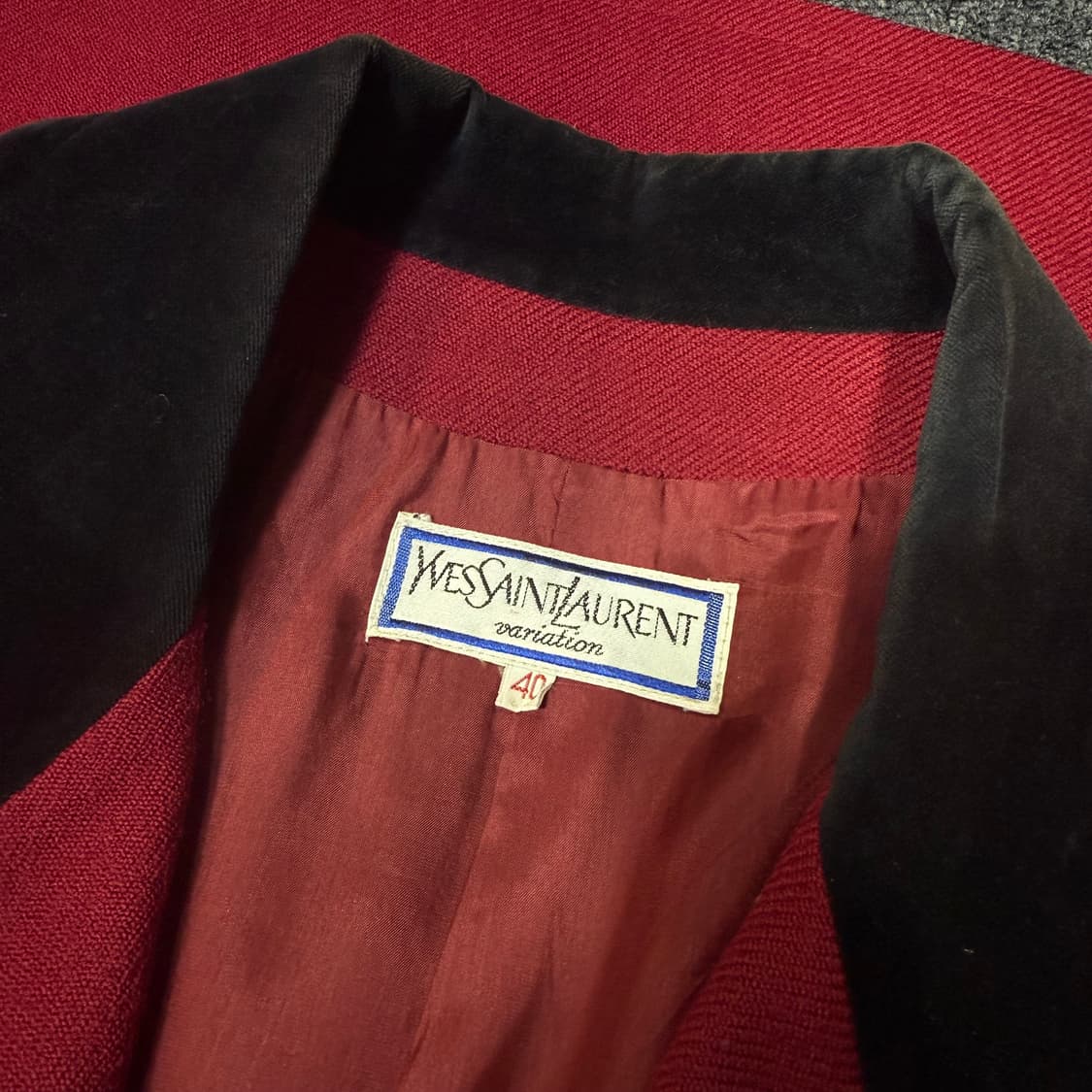 입생로랑 블레이져 다크레드 자켓 상품이미지7