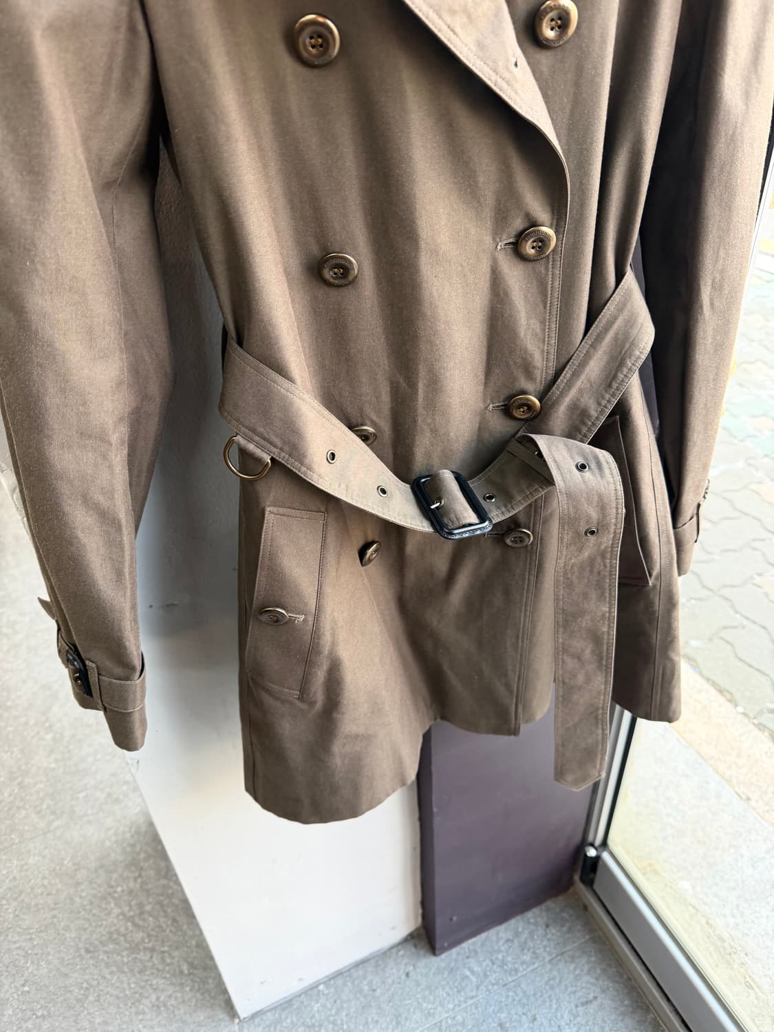 UK6/ 버버리 런던 견장 밀리터리 트렌치코트 상품이미지4