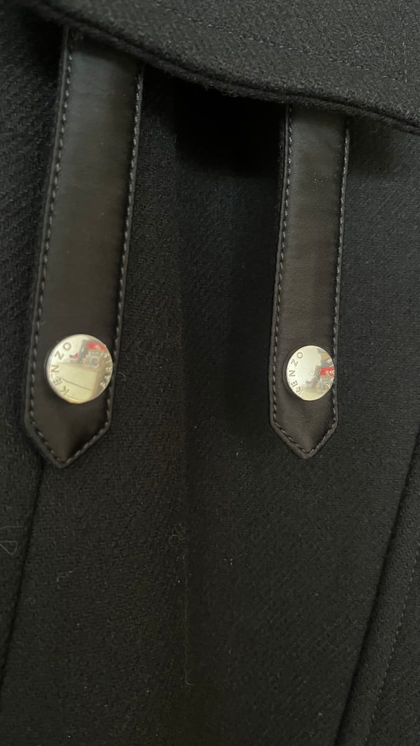 Kenzo 하이넥 카라 비대칭 코트 상품이미지4