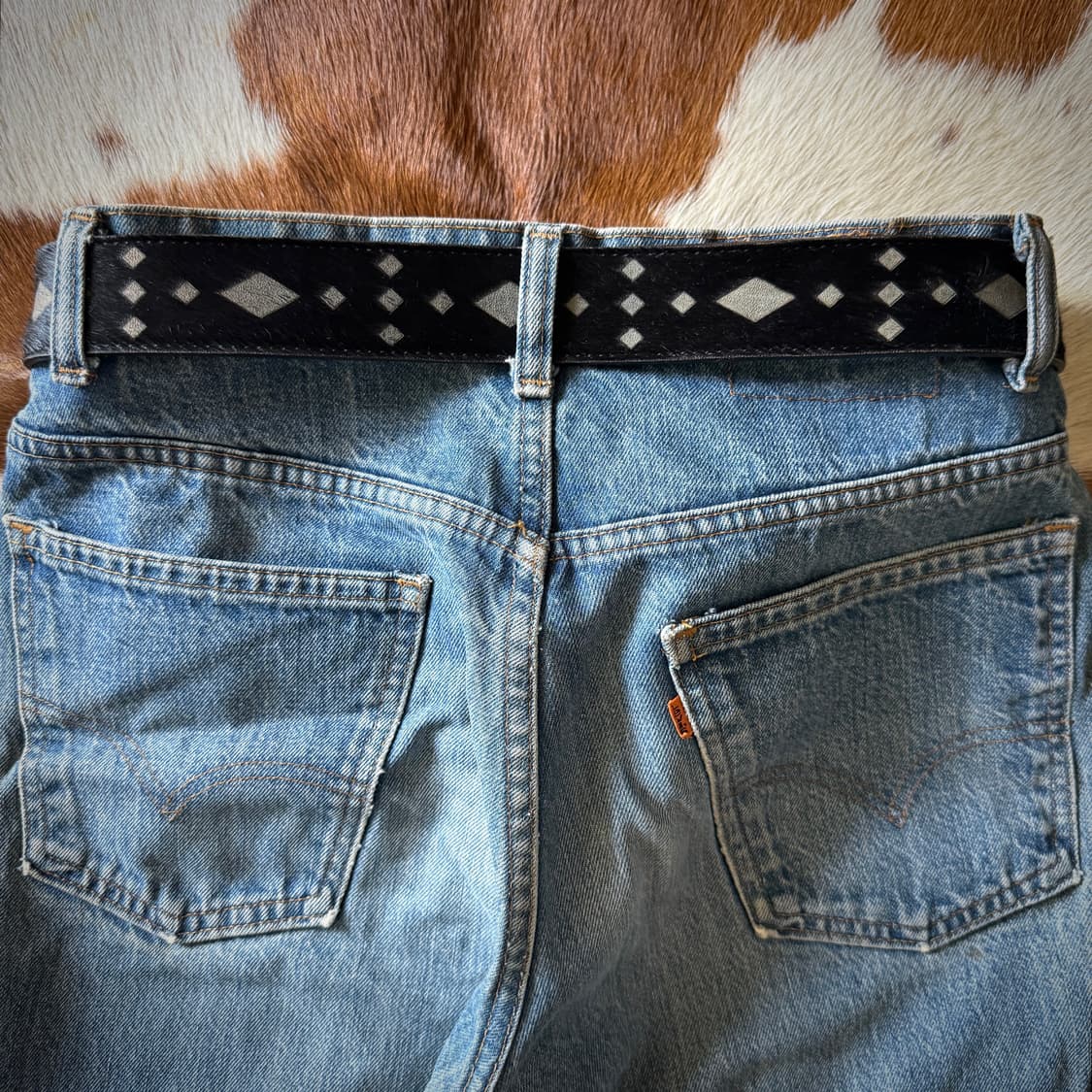 weastern hand made Italy Joop! 송치 레더 벨트 상품이미지7