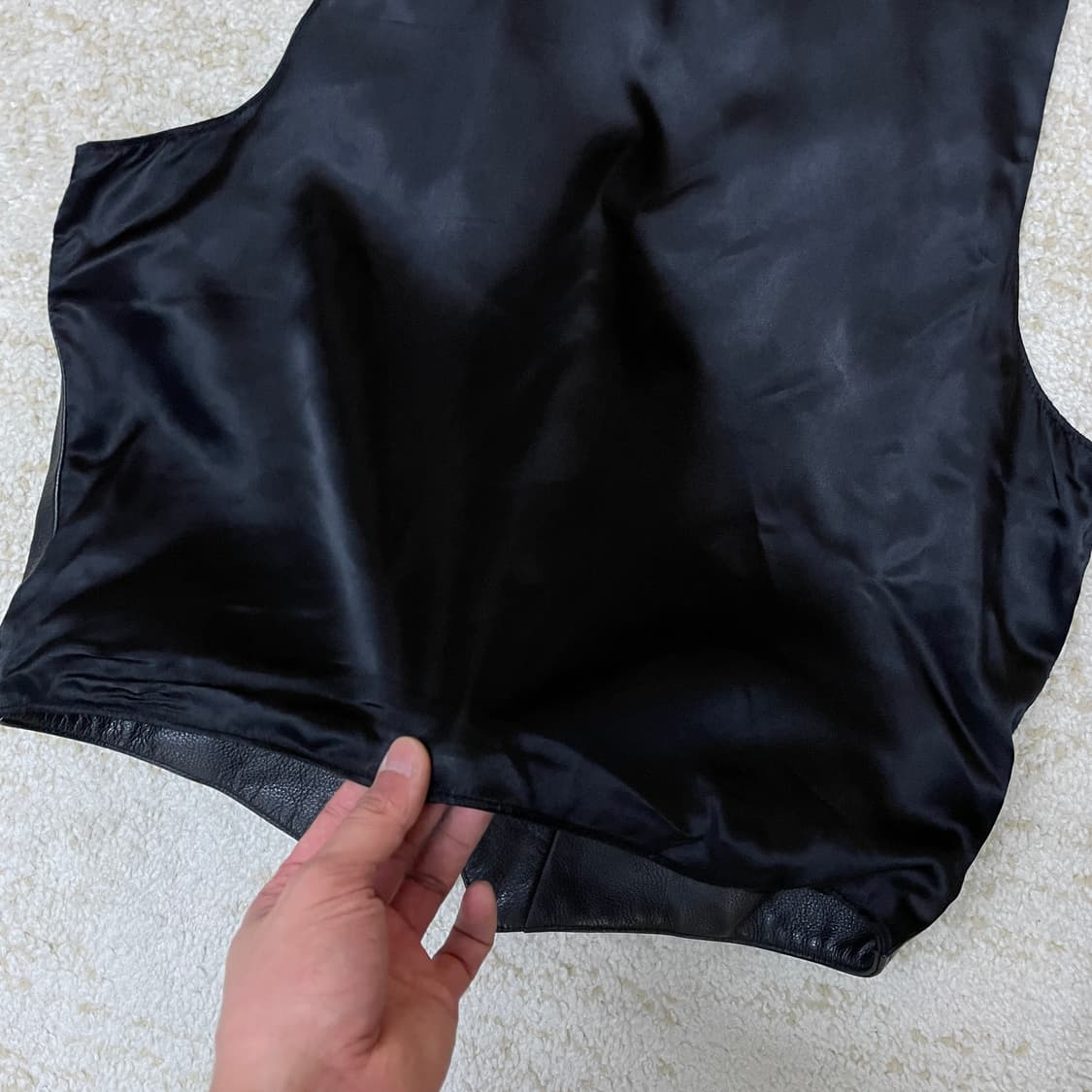 [M] 말보로 Marlboro  소가죽 레더 가죽 조끼 웨스턴 베스트 상품이미지6