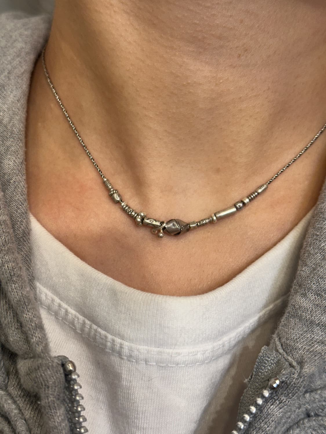 Musta karensilver mix Necklace 상품이미지5