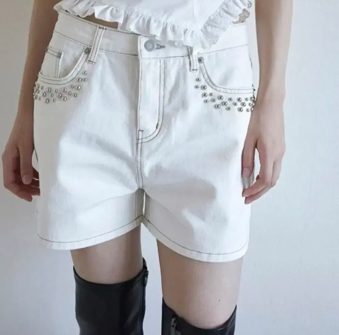 Dared 데어드 스터드 팬츠 상품이미지2