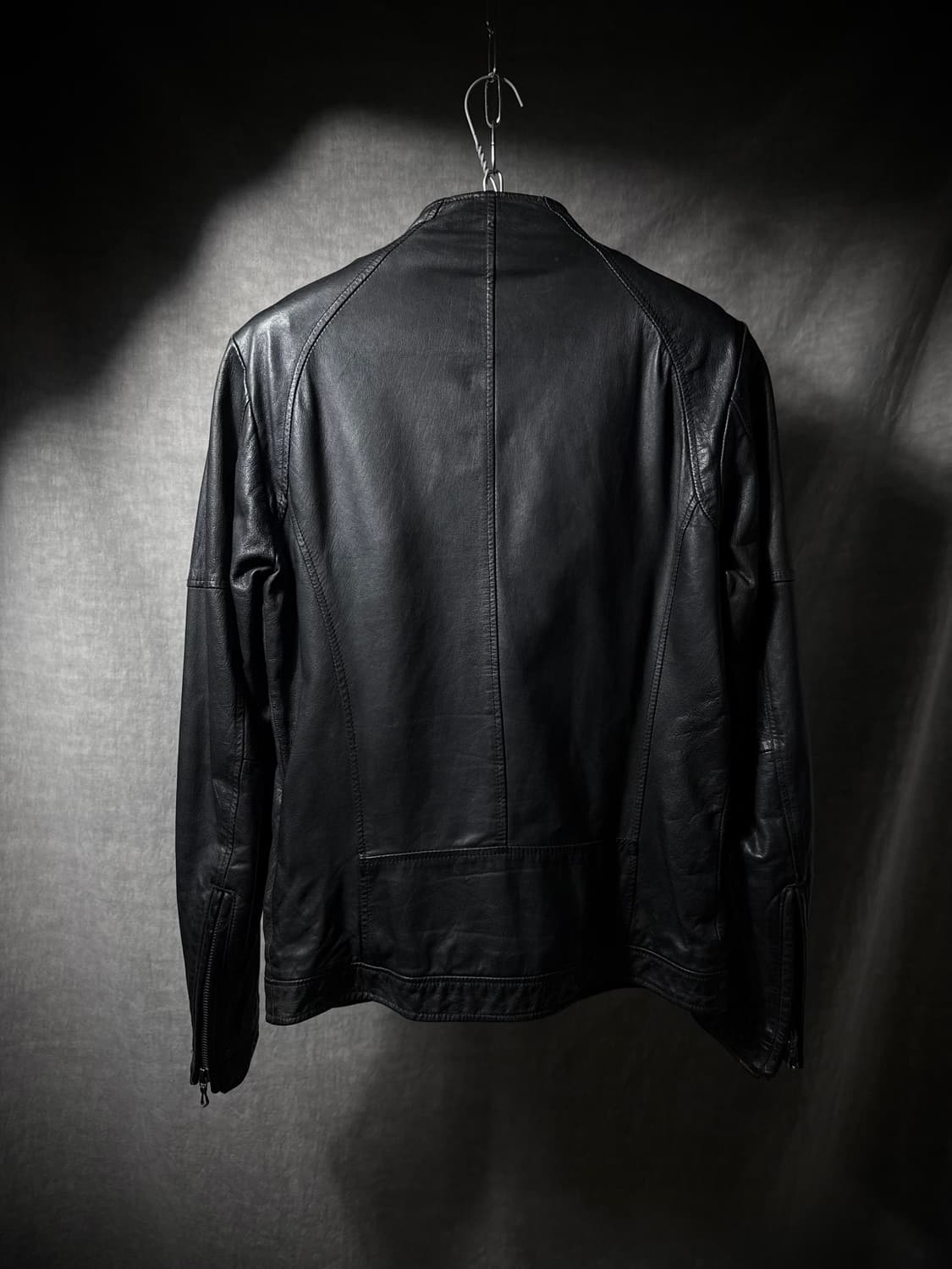 Shellac Goat Leather Stand Collar Jacket 상품이미지6