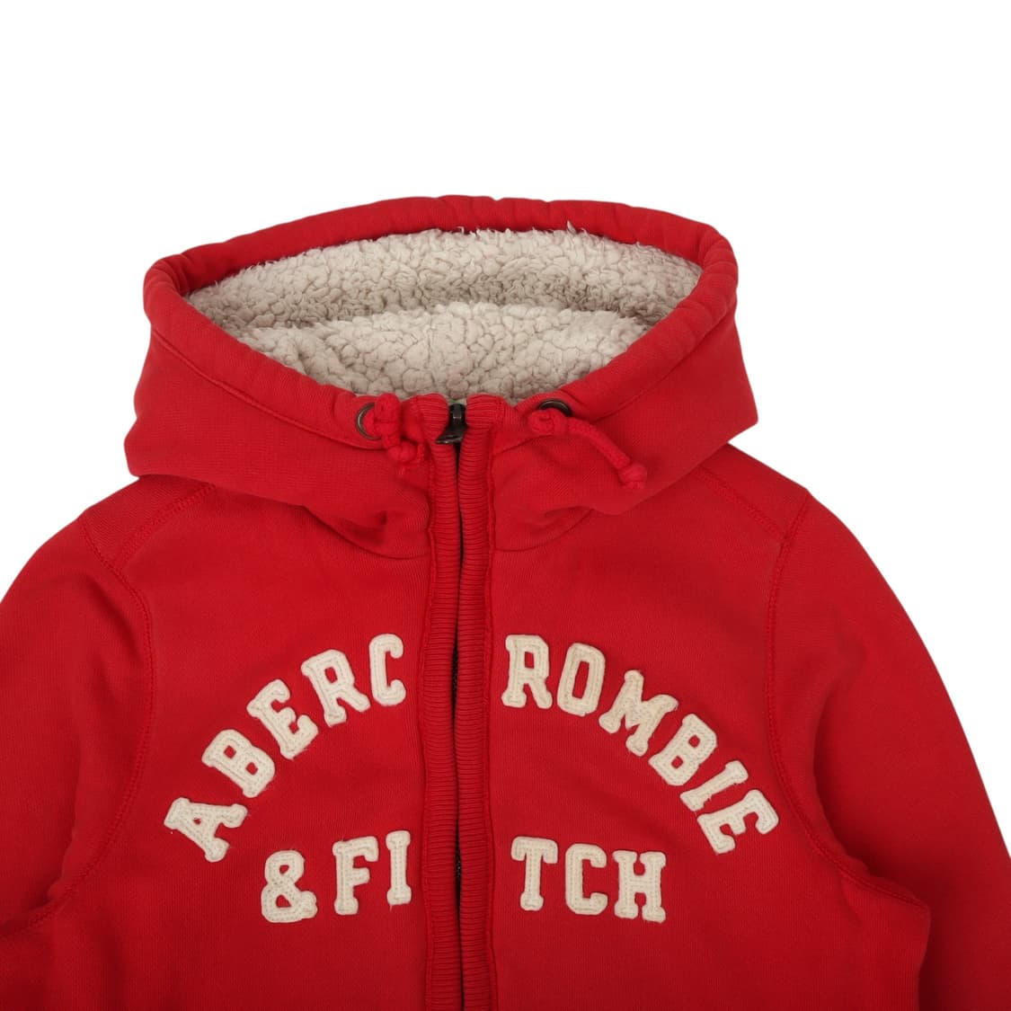 아베크롬비 레드 쉐르파라이닝 헤비 후드집업 상품이미지2