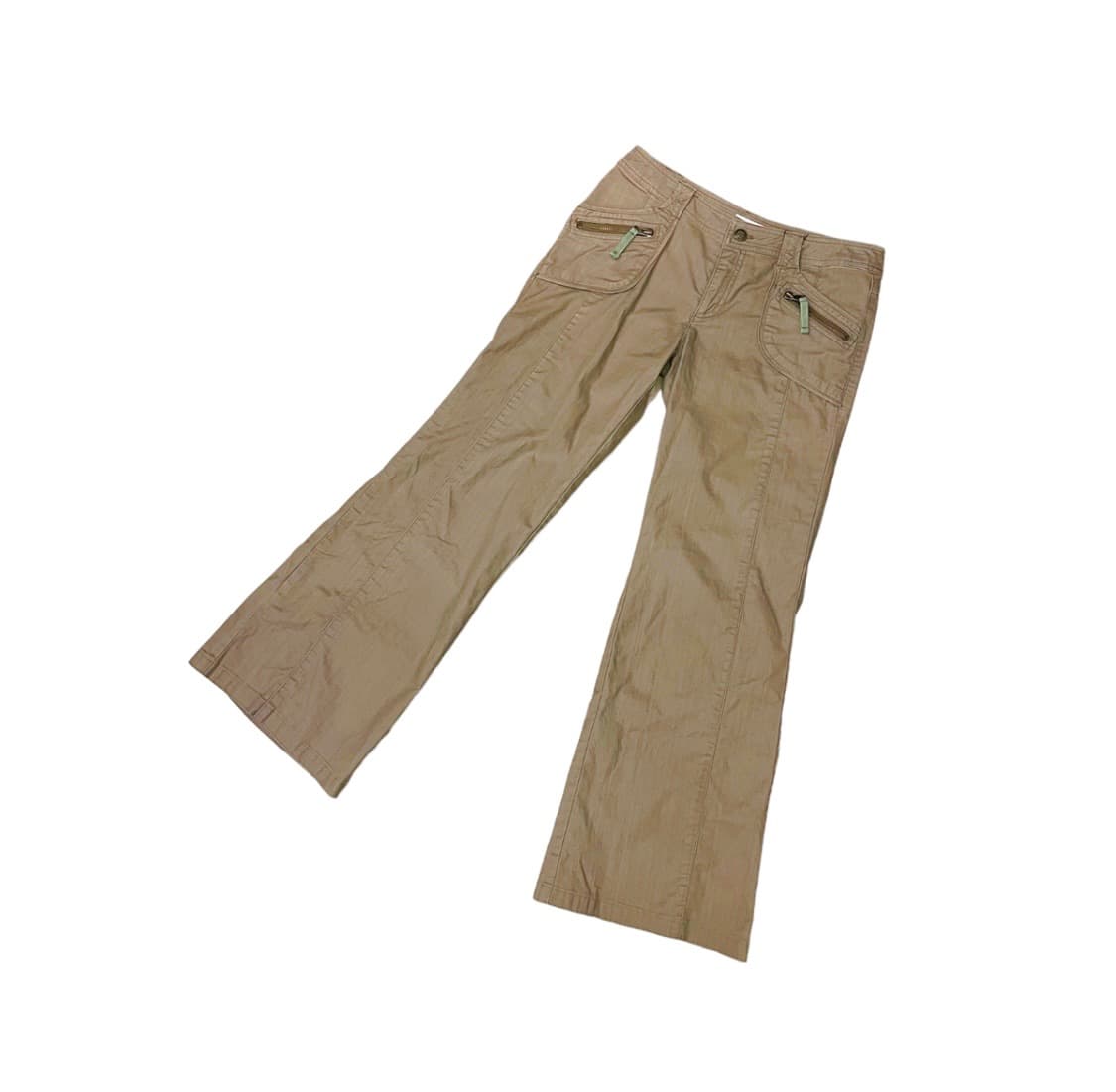 빈티지 로우라이즈 부츠컷 베이지 팬츠 상품이미지1