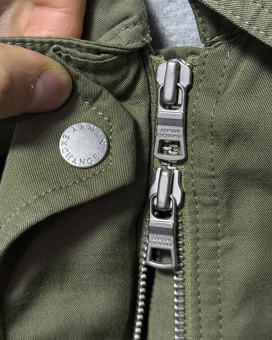 아르마니 익스체인지 하이넬 야상 코트 집업 지퍼 카키 필드 헌팅 워크자켓 상품이미지5