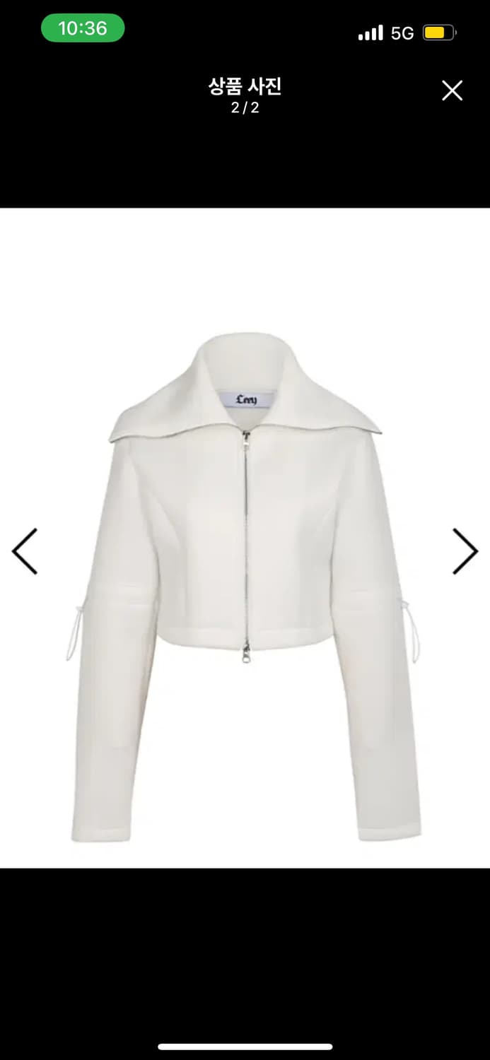 Leey 화이트 크롭 자켓 상품이미지1