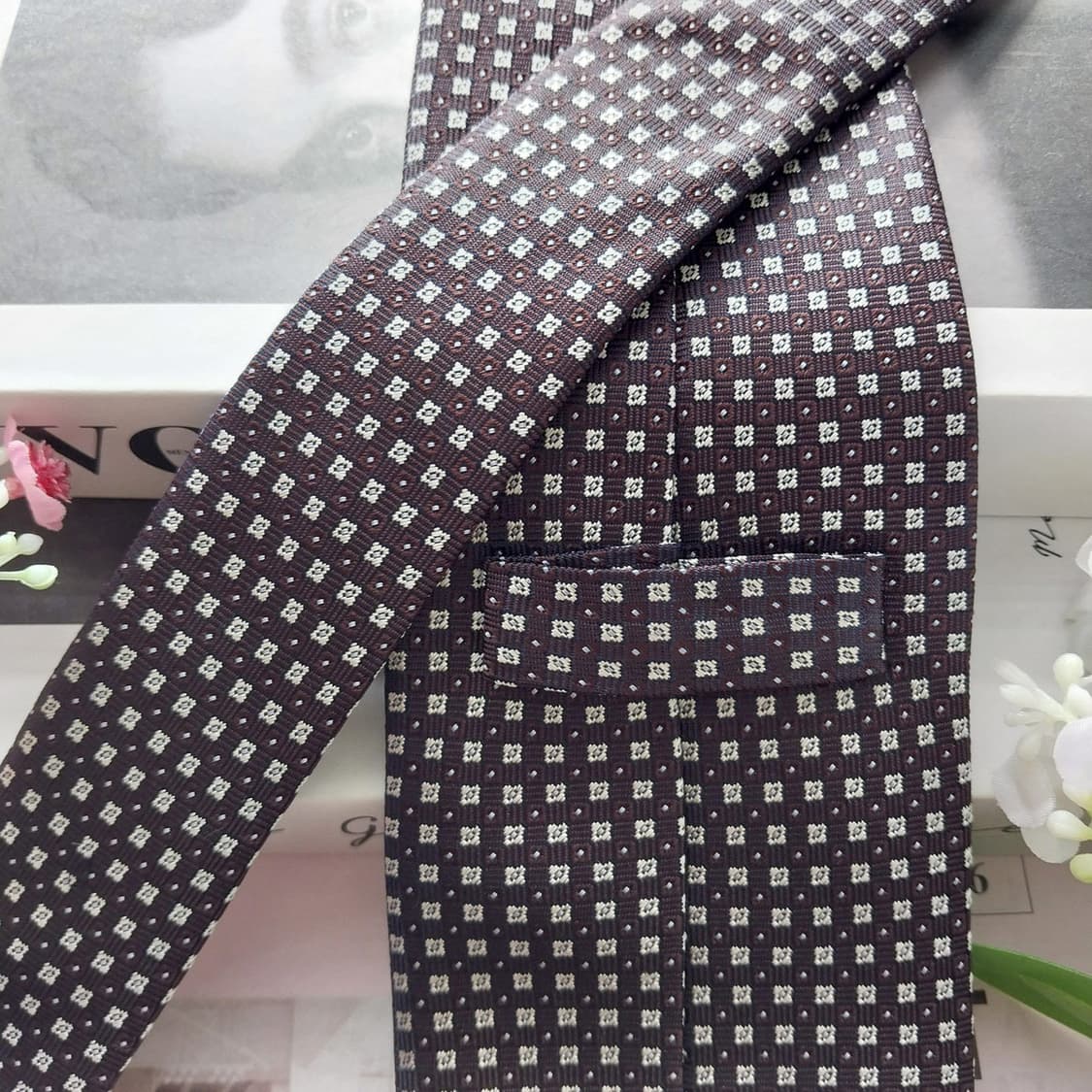 빨질레리 실크 마이크로 패턴 넥타이 8.6cm A+등급 K2150 상품이미지7