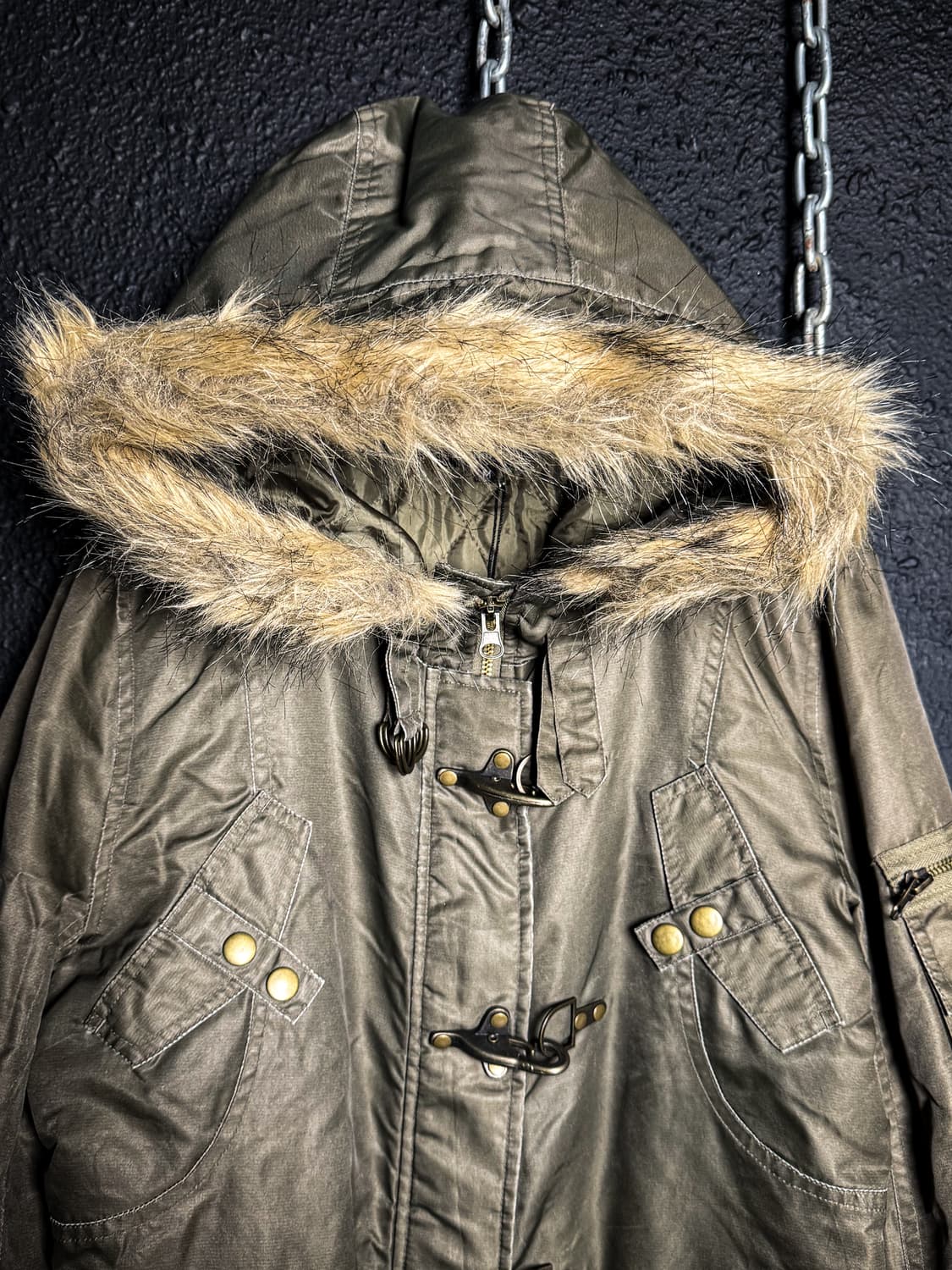 Vintage Fur Hood Long Parka 상품이미지8