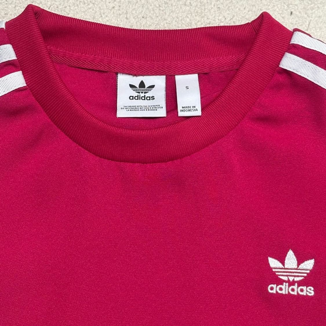 ADIDAS 삼선 스트라이프 원피스 핑크 S 상품이미지5