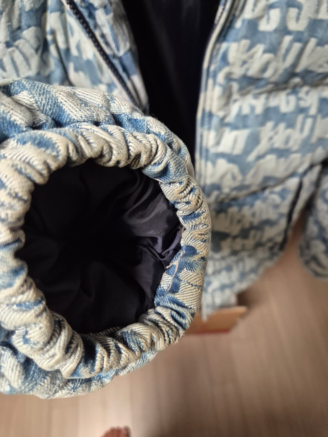 슈프림 2022 팻팁 자카드 데님 자켓 XL 판매 합니다.  상품이미지8