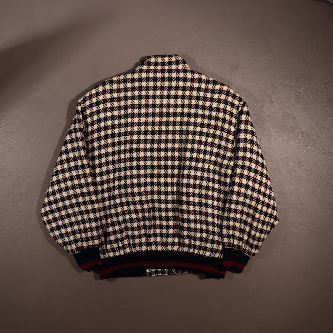 빈티지 하운드투스 울 체크 봄버자켓 C518 상품이미지5