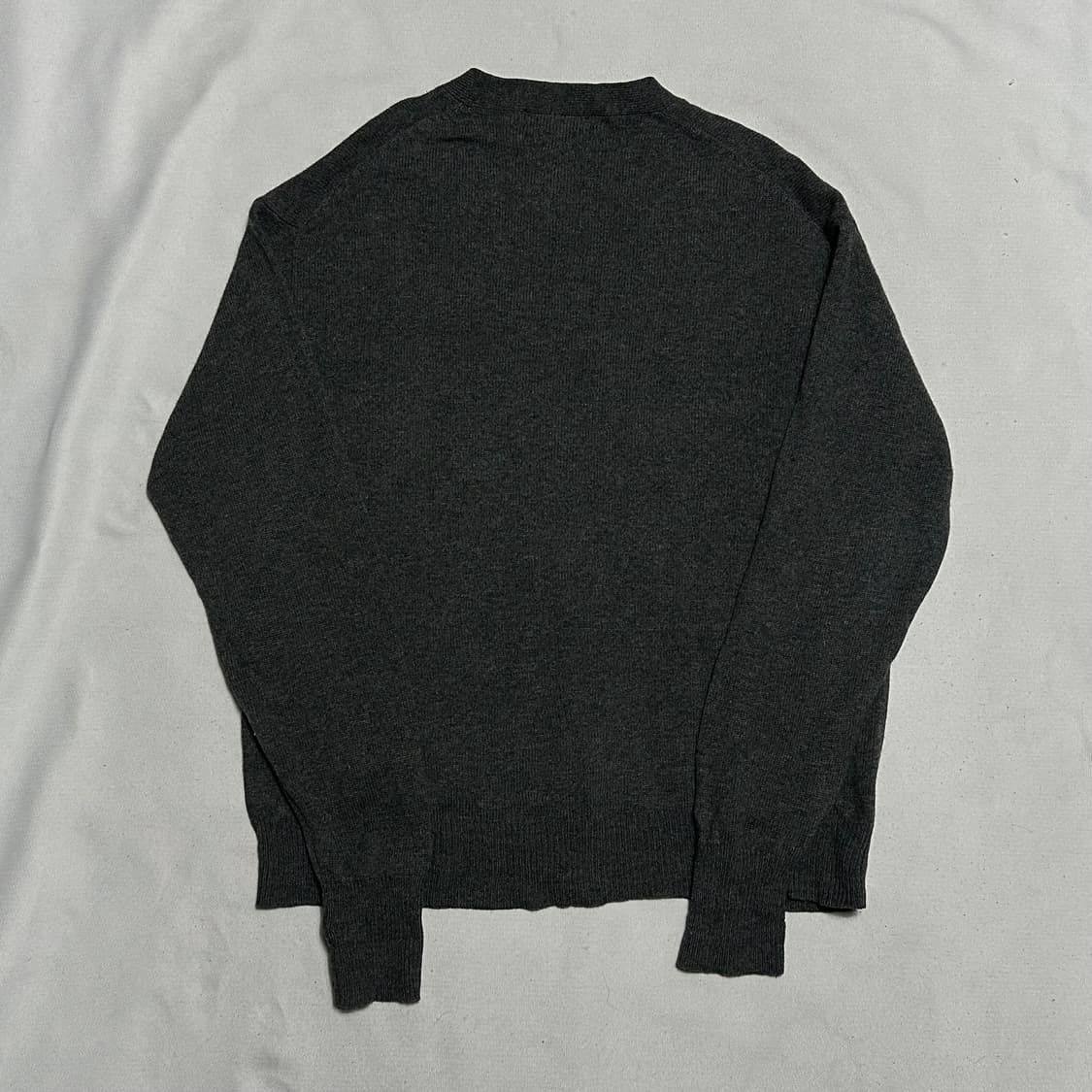 100 폴로랄프로렌 챠콜 램스울 브이넥 가디건 상품이미지3