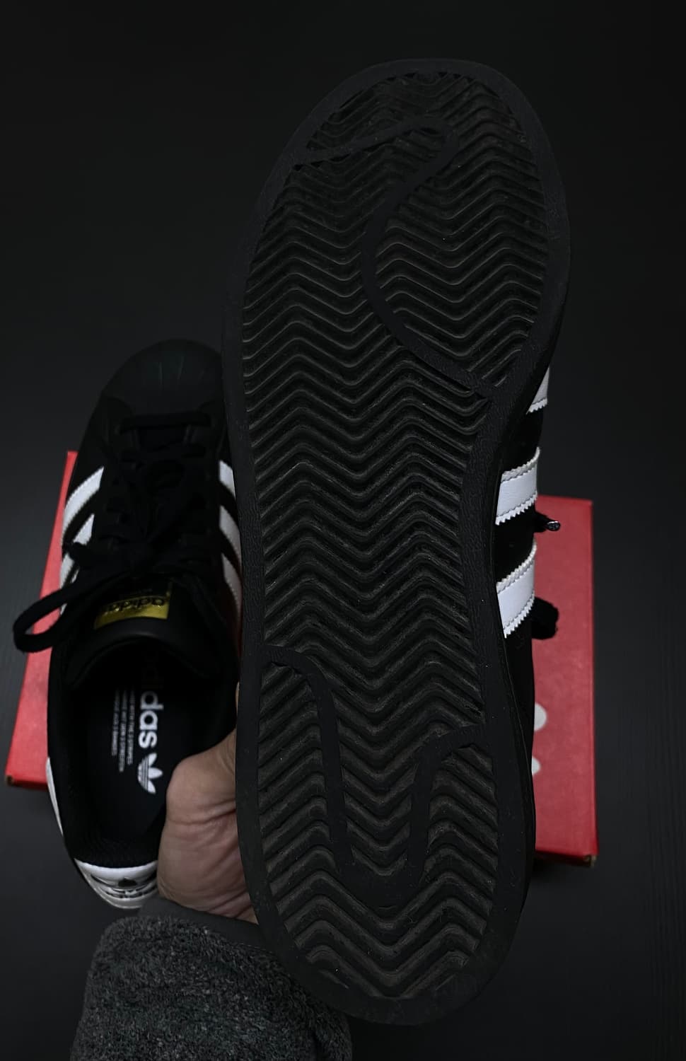 (250) 아디다스 슈퍼스타 코어블랙 화이트 상품이미지5