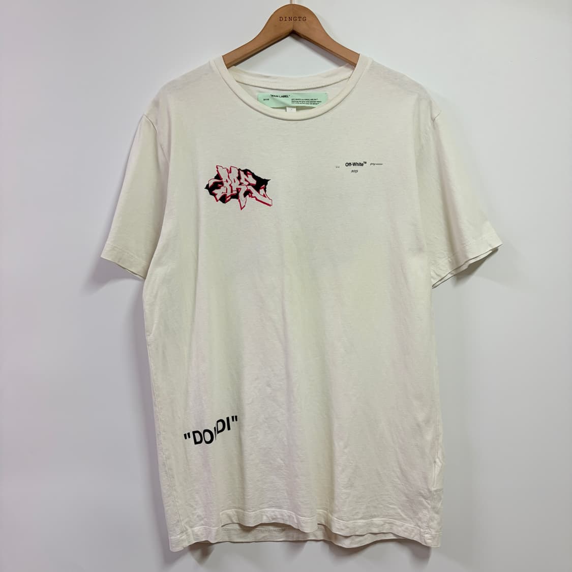 [XL] 오프화이트 DONDI 그래피티 반팔 티셔츠 상품이미지1