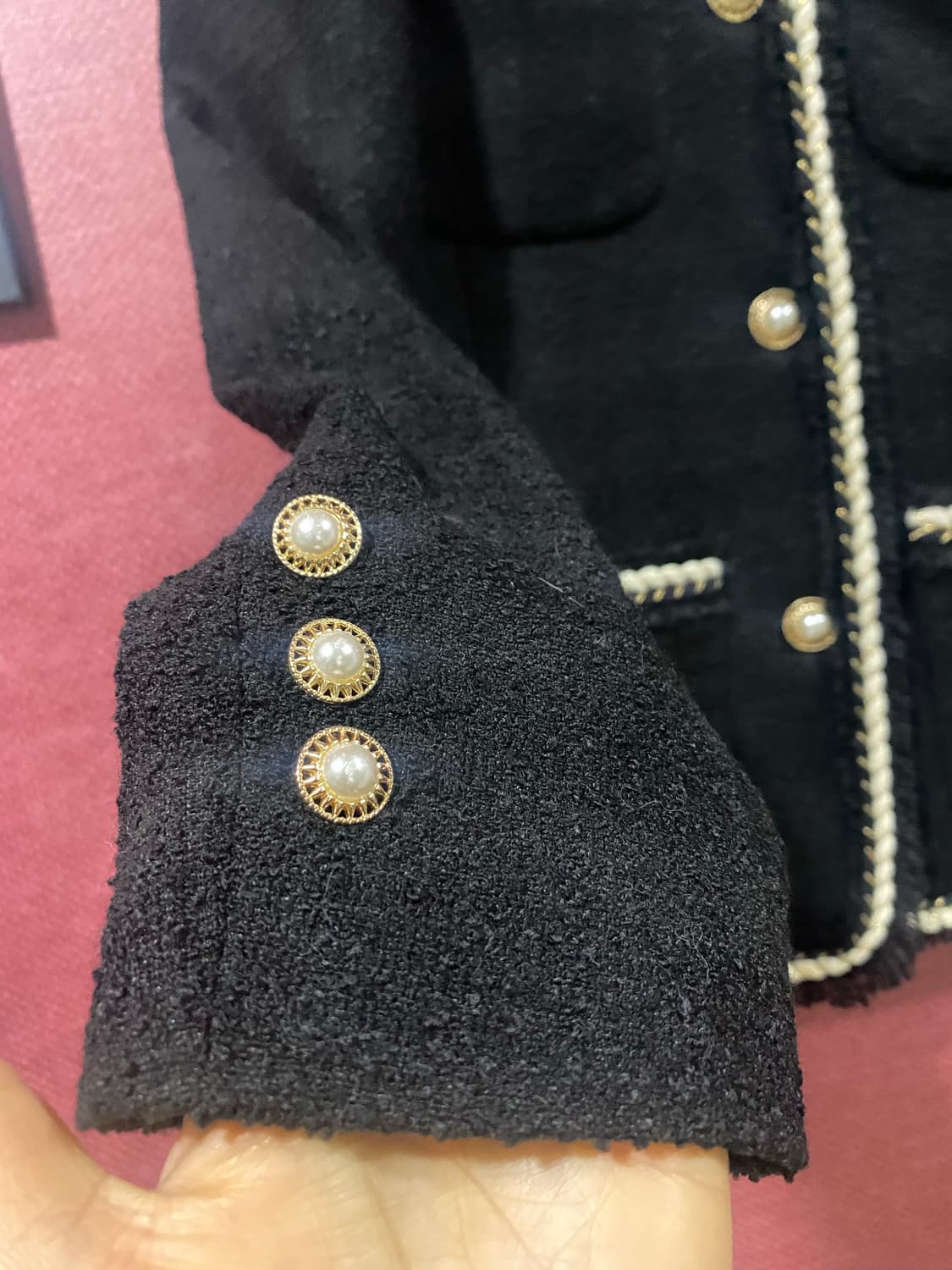 ENTER 블랙 트위드 자켓 상품이미지5