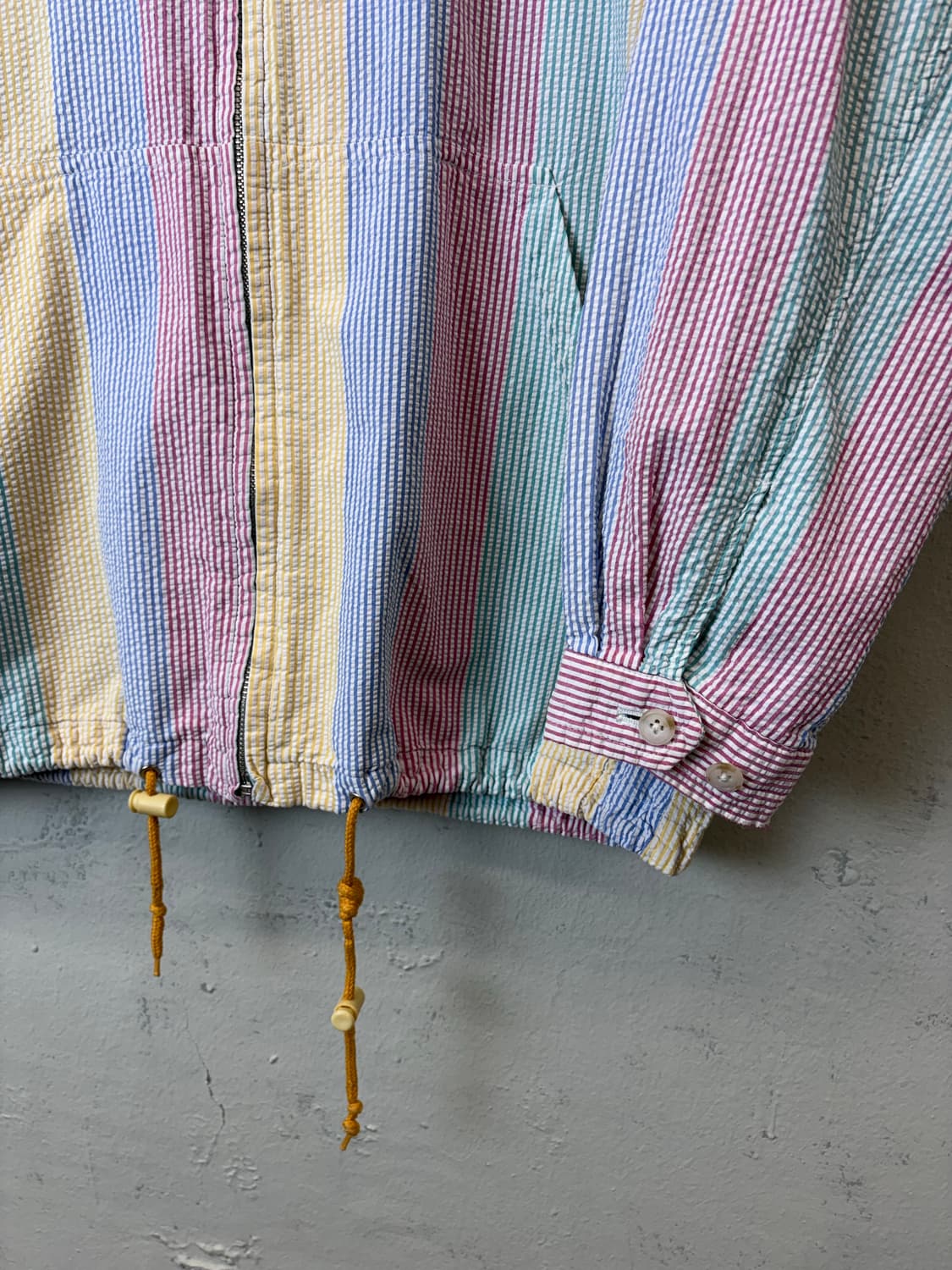 제이프레스 90s 빈티지 스트라이프 시어서커 후드 자켓 상품이미지4