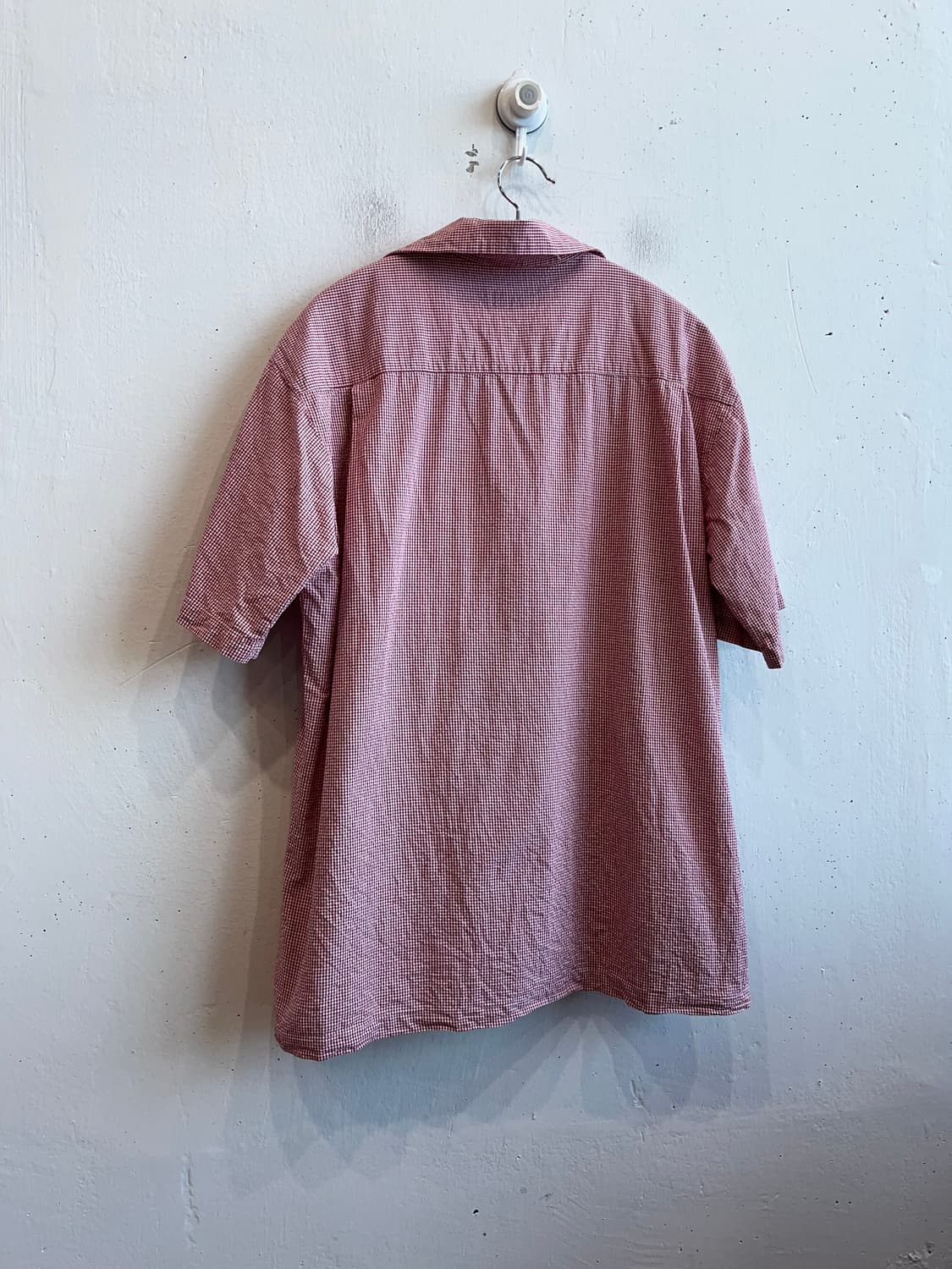 moonshot 시어서커 체크 반팔 셔츠 Made in JAPAN  상품이미지5