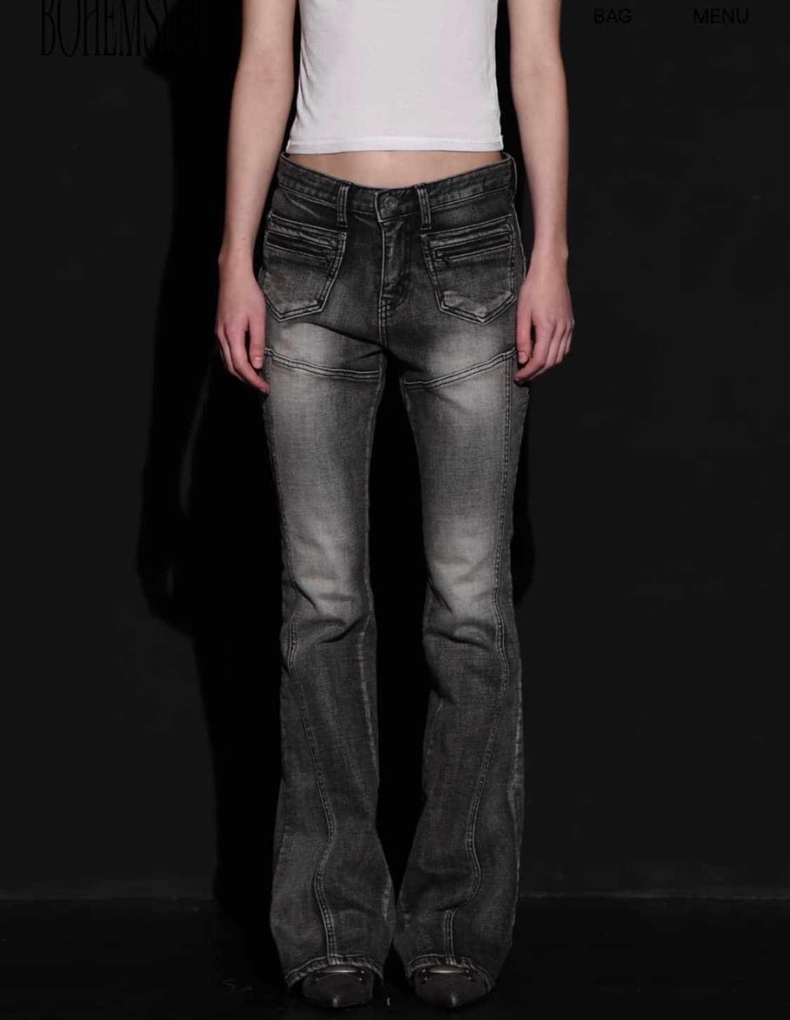 보헤미안서울 프론트 포켓 데님 상품이미지1