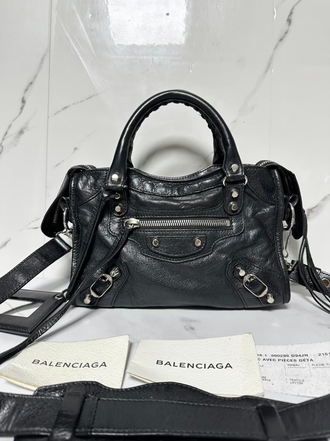 [A+ 정품] 발렌시아가 시티 모터백 미니 블랙 상품이미지7