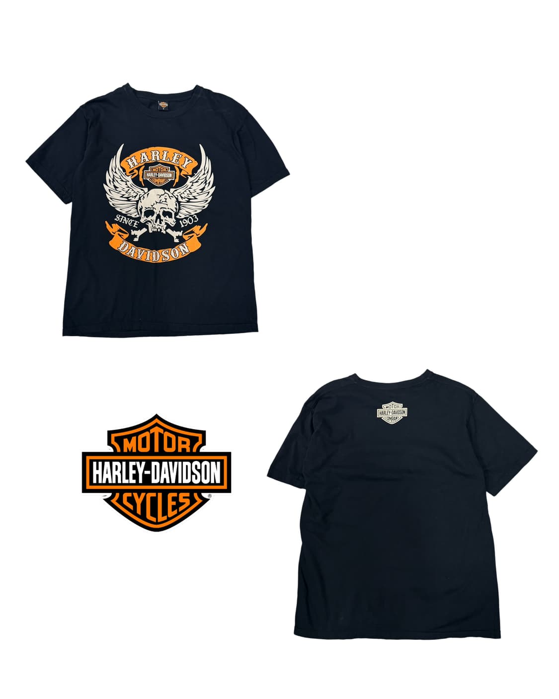 할리데이비슨 스컬 프린팅 반팔티 상품이미지2
