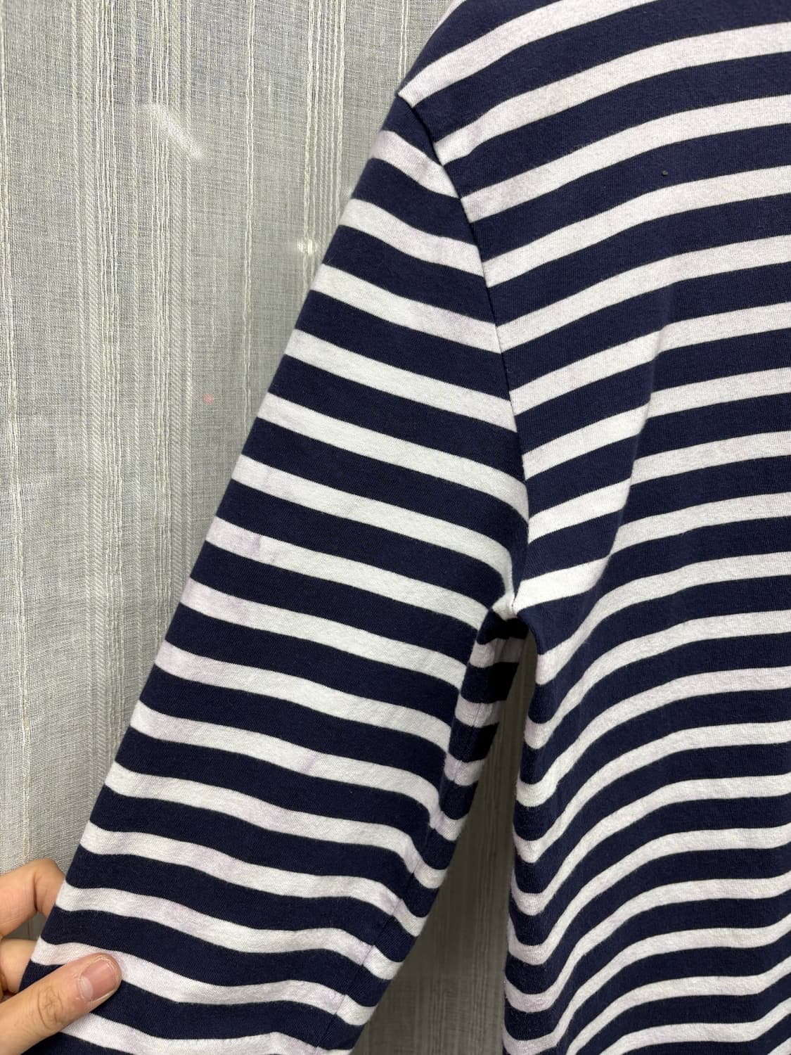 메종키츠네 스트라이프 단가라 긴팔티 상품이미지8