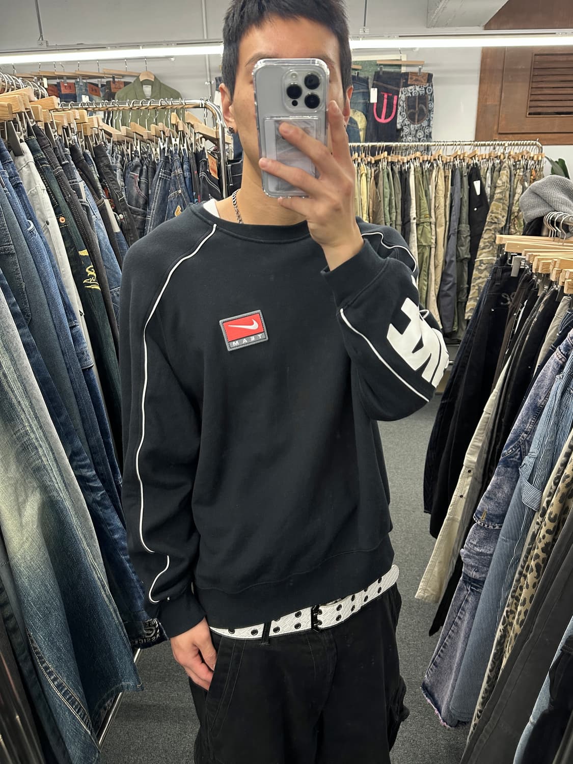 XL) 00s 나이키 슈독 백프린팅 맨투맨 상품이미지1