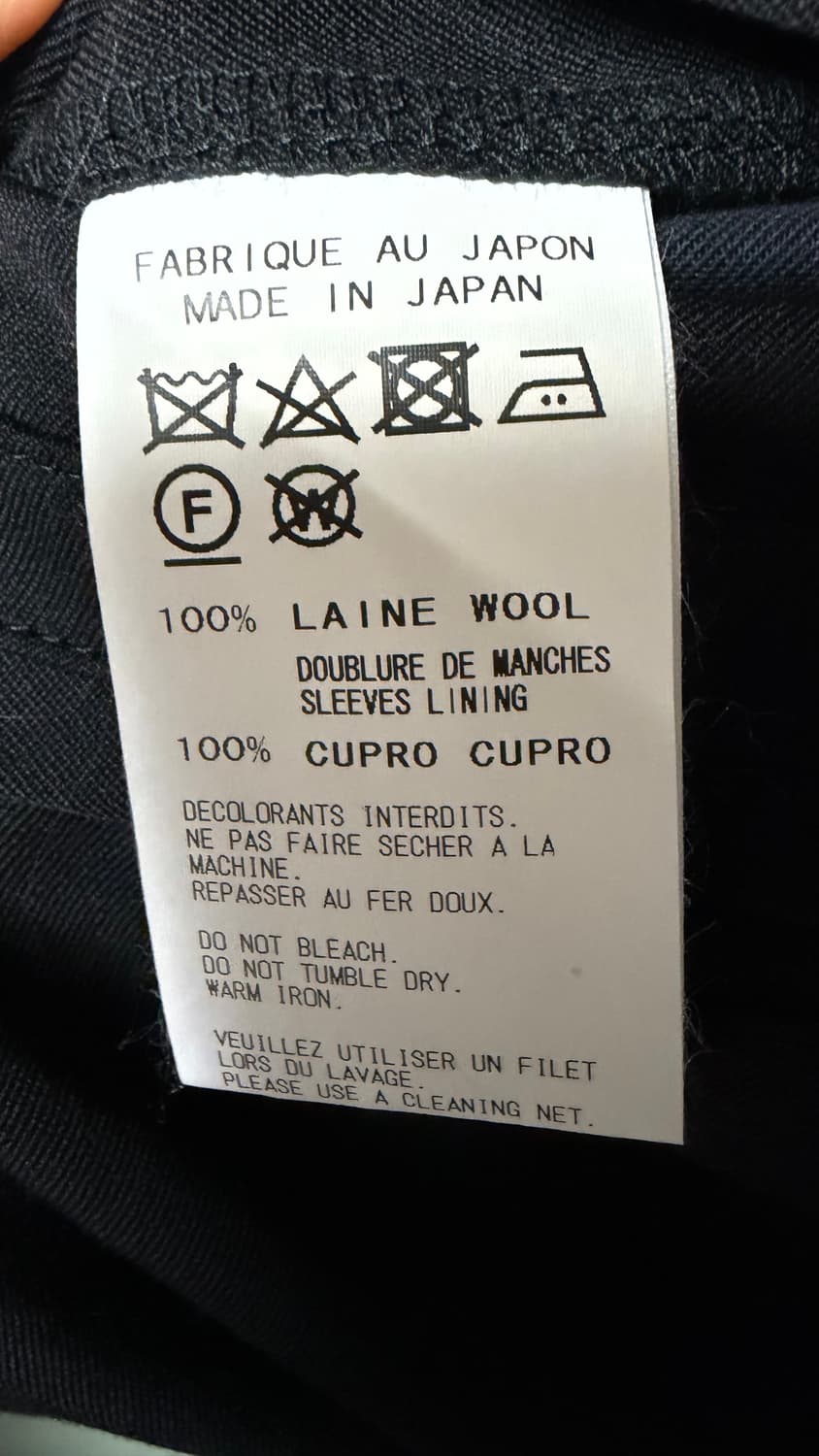  요지야마모토 뿌르옴므 17SS 비대칭 테일러드 불랙 자켓 상품이미지6