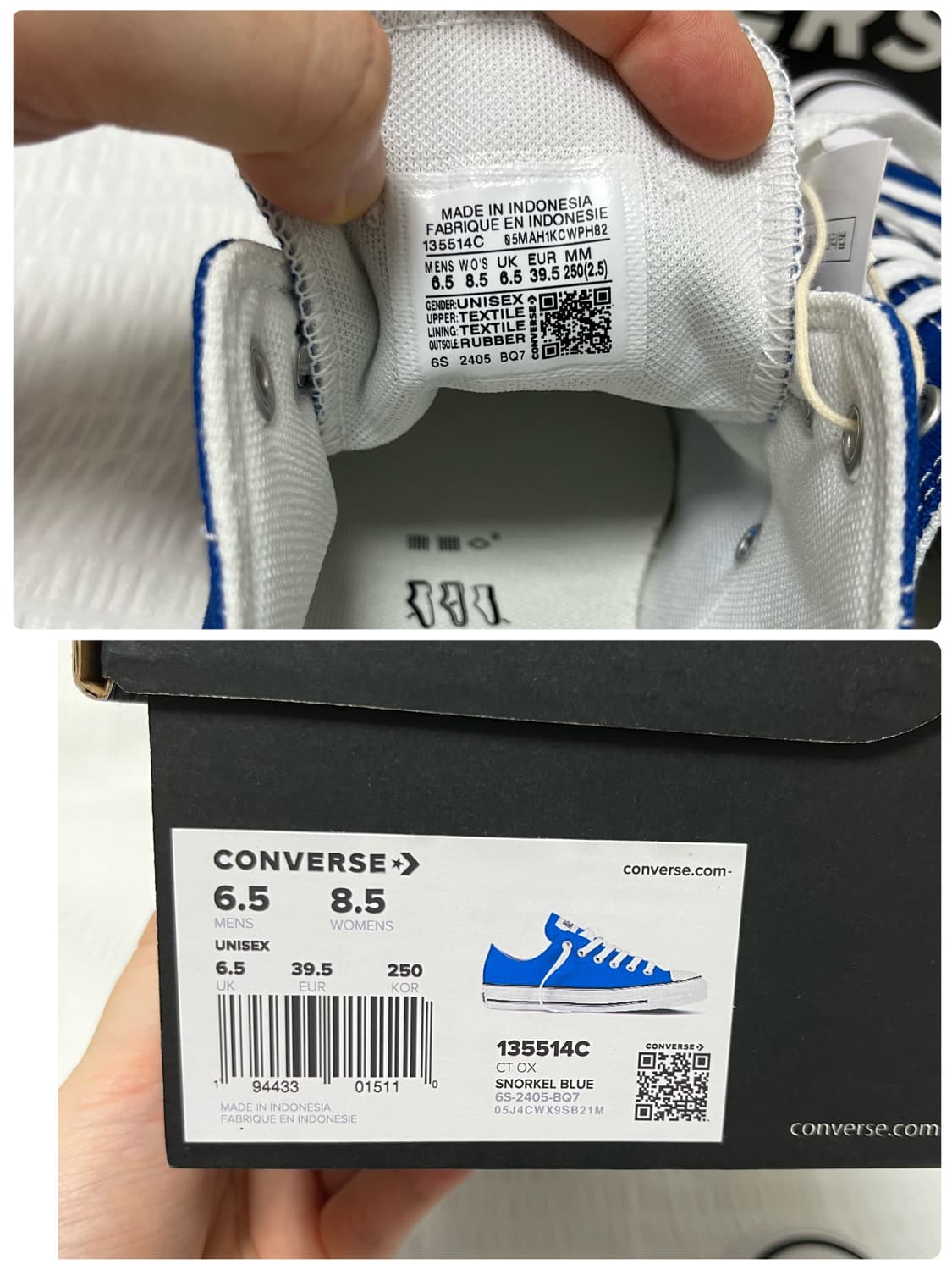 택달림 / 컨버스 정품 신발 척테일러 올스타 스노클 블루 CONVERSE 상품이미지4