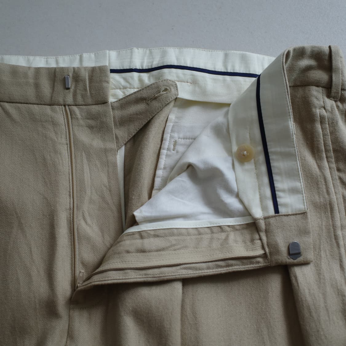 90s 폴로 골프 헤링본 HBT 투턱 실크 슬랙스 팬츠 상품이미지6