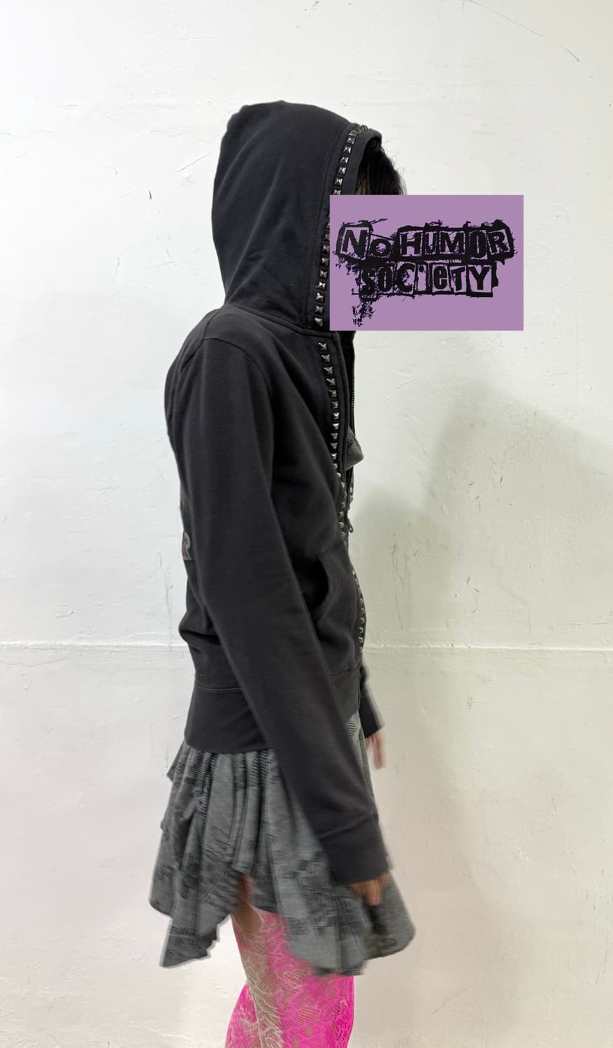 Hysteric Glamour 스터드 그래픽 후드 집업 상품이미지8