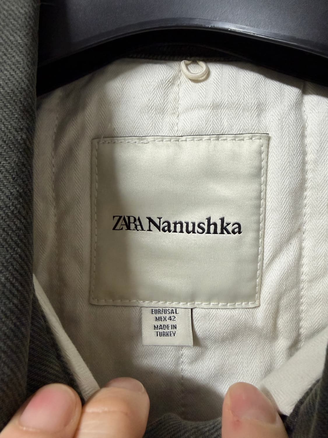 Zara Nanushka Denim Jacket L 상품이미지4