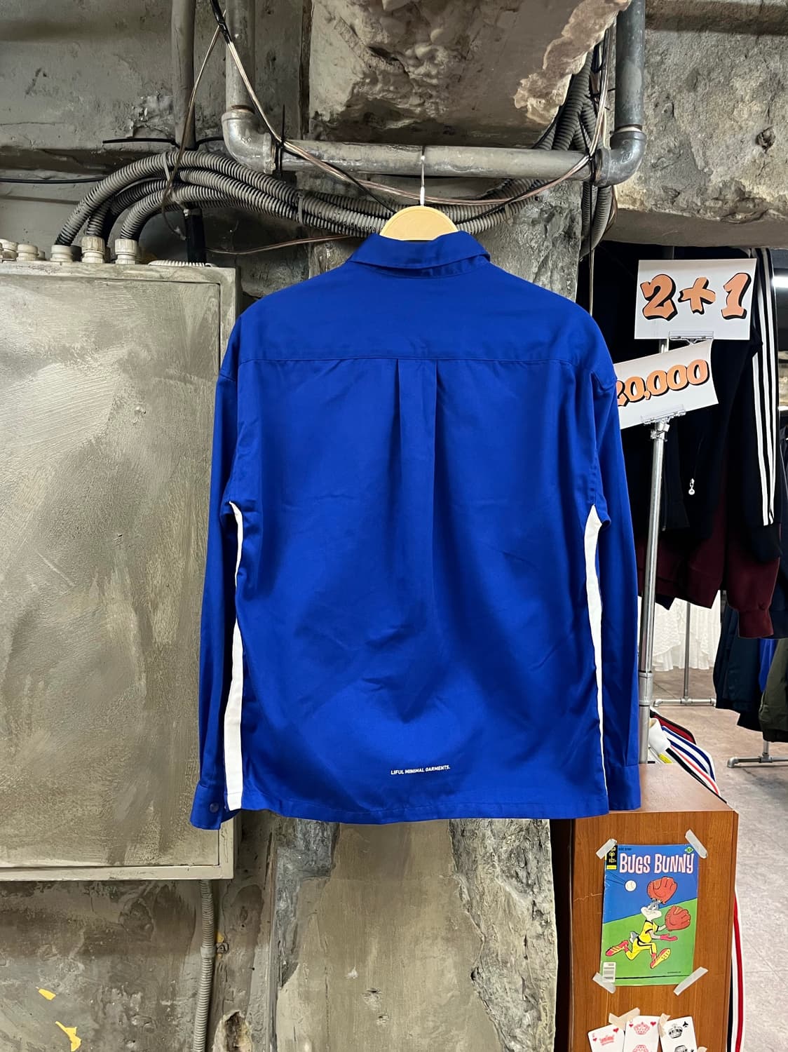 라이풀 스냅 오버 버튼 셔츠 블루 S #csz3664 상품이미지2