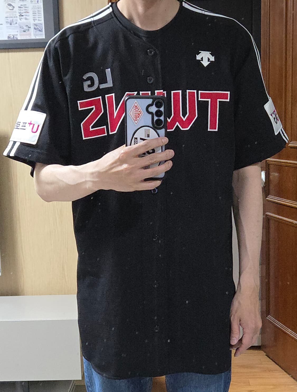 (착샷) 데상트 LG트윈스 유니폼 야구 져지  상품이미지7