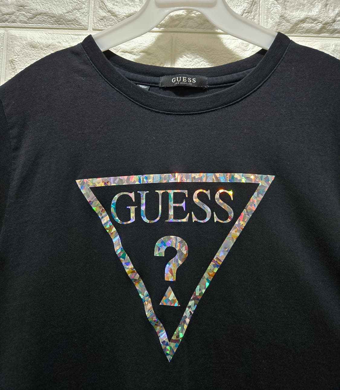 게스 홀로그램 빅로고 반팔티 S 상품이미지2