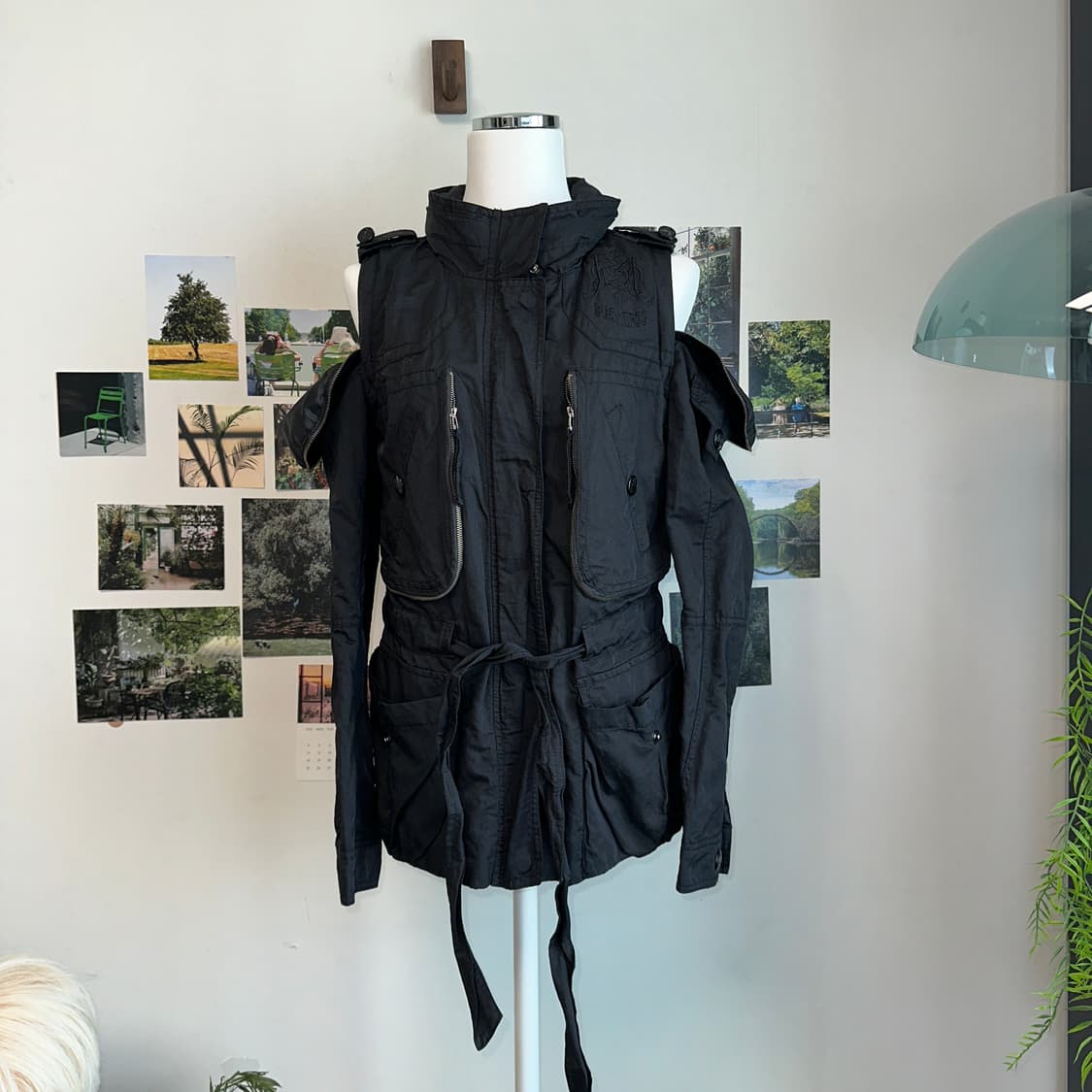 Black y2k silt zipper jacket 상품이미지1