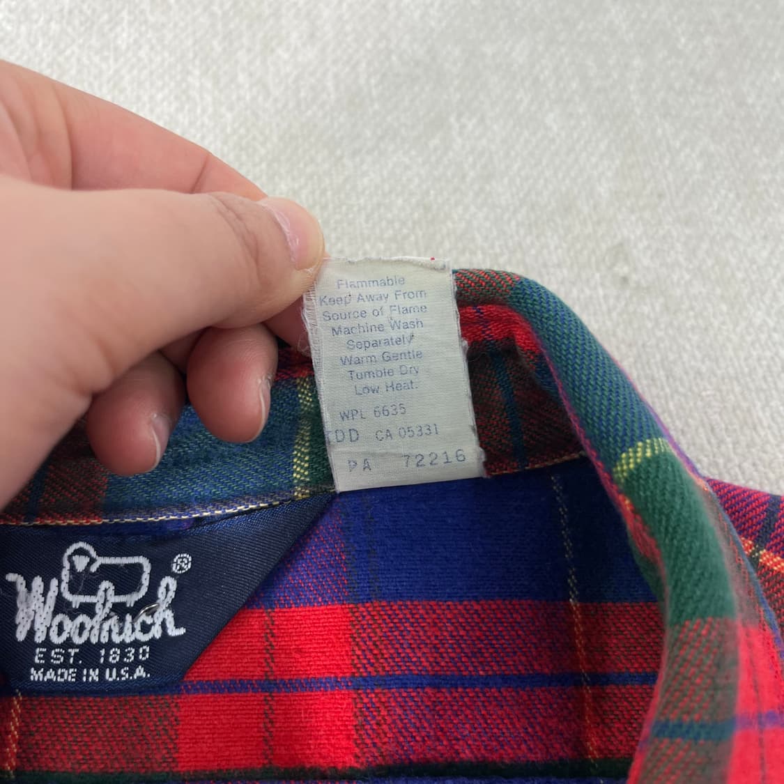 105 울리치 미국판 빈티지 타탄 체크 울셔츠  상품이미지4