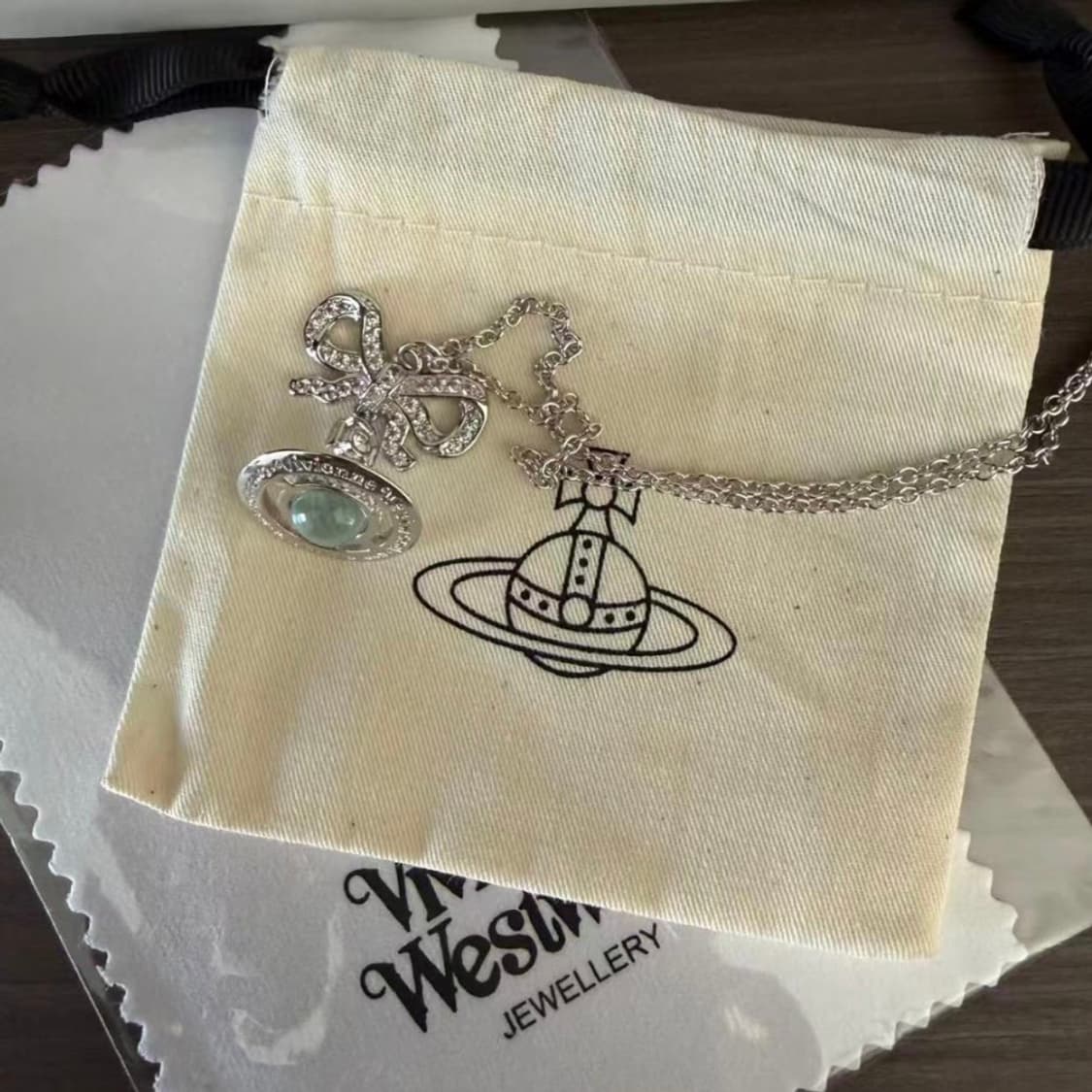 비비안웨스트우드 아카이브 베이비블루 옥타비에 팬던트 목걸이(풀구성) 상품이미지3